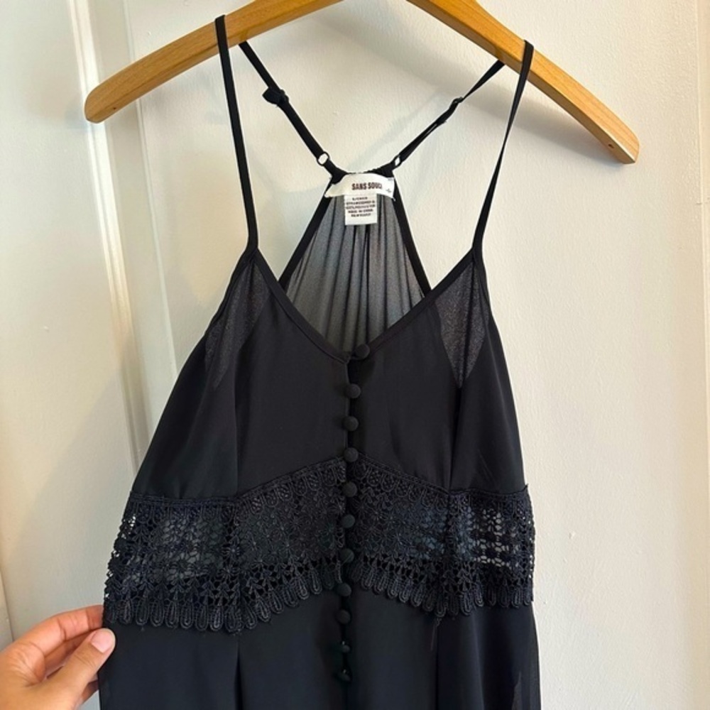 Sans Souci romantic black corset‎ dress, size Small